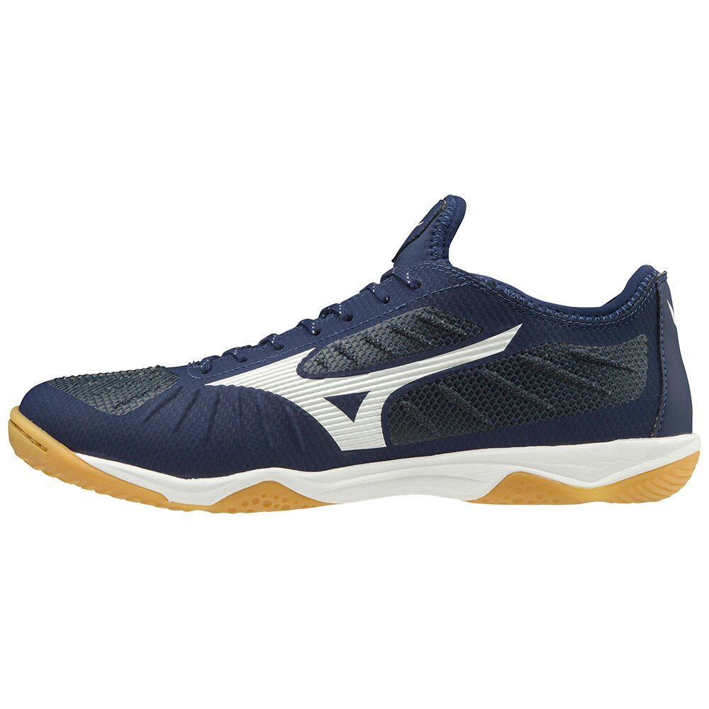 Zapatos De Futbol Mizuno Rebula Sala Elite Indoor Hombre Azules/Blancas Outlet QNVD-61450